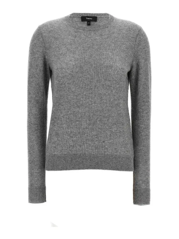 Theory Pull Col Rond - Gris - Gris - Femme | J0118711PGM