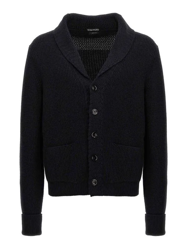 Tom Ford Cardigan - Bleu - Bleu - Homme | KLL003YMK012S23HB906