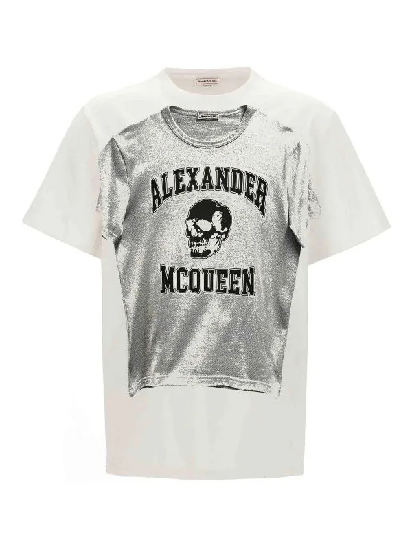 Alexander Mcqueen T-Shirt - Blanc - Blanc - Homme | 794604QTABP0909
