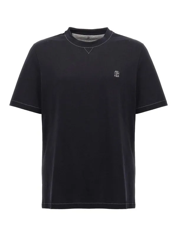 Brunello Cucinelli T-Shirt - Bleu - Bleu - Homme | M0B131328GCW361