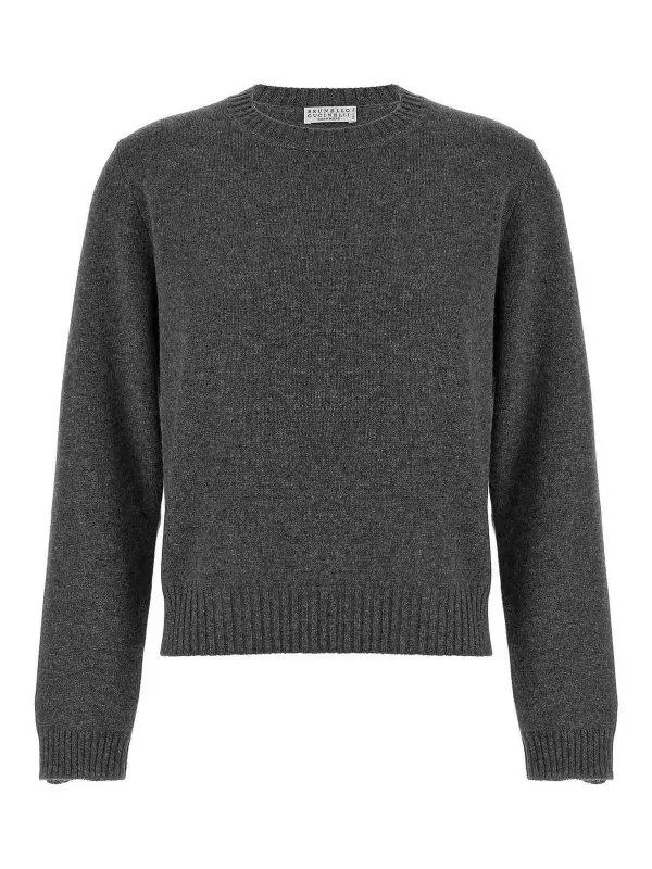 Brunello Cucinelli Pull Col Rond - Gris - Gris | M12722300PC079