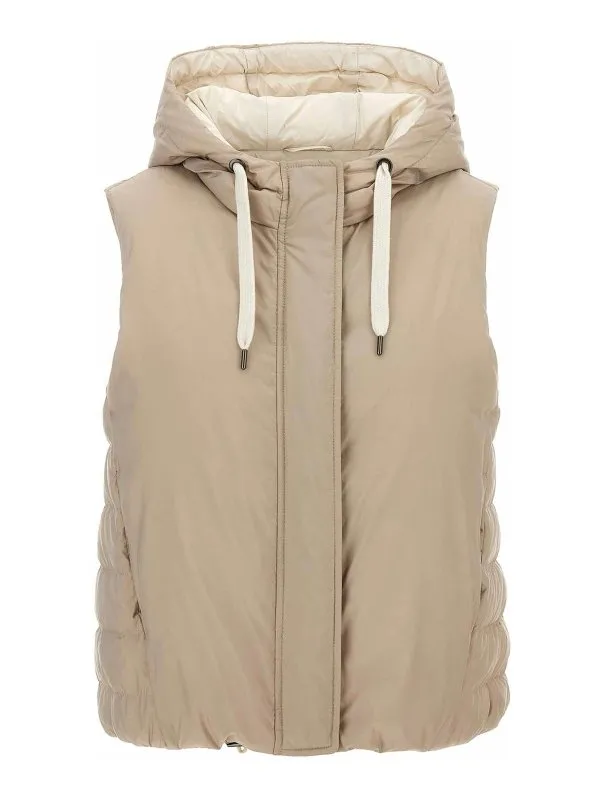 Brunello Cucinelli Gilet - Beige - Beige - Femme | MH5047920C7958