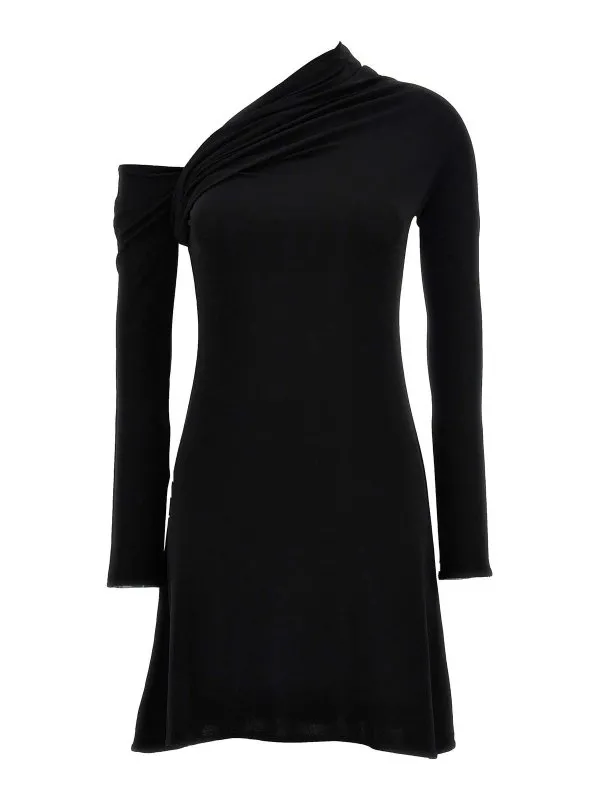 Courreges Robe Courte - Noir - Noir - Femme | 324JRO449JS01459999