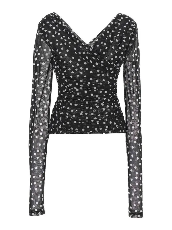 Dolce & Gabbana Top - Blanc - Noir - Femme | F7AB5TFSRP2HNBDW