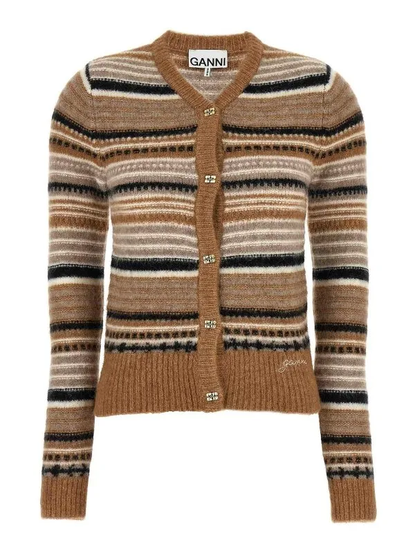 Ganni Cardigan - Beige - Beige - Femme | K2235177 | thebs.com