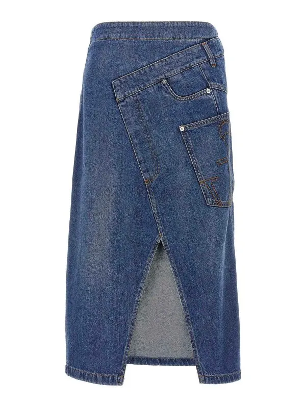 J.W. Anderson Jupe Midi - Bleu Clair - Bleu Clair | DK0023PG1164804