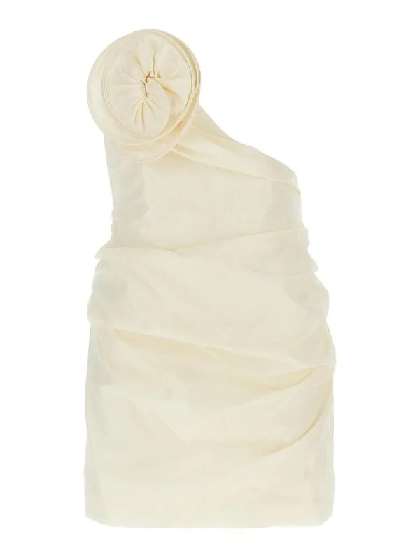 Magda Butrym Robe Au Genou - Blanc - Blanc - Femme | 116724CREAM