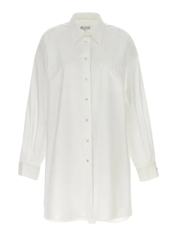 Maison Margiela Robe Au Genou - Blanc - Blanc | S51DL0253S54750100