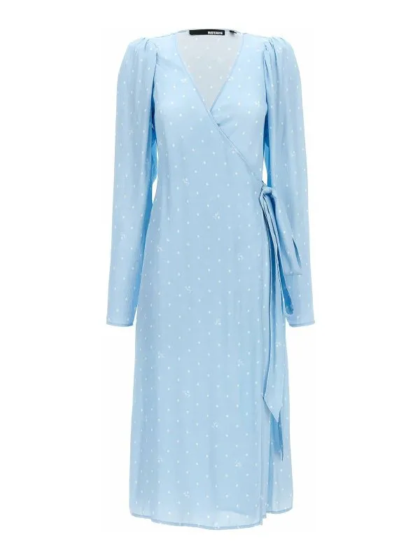 Rotate Birger Christensen Robe Au Genou - Bleu Clair | 11256729612961