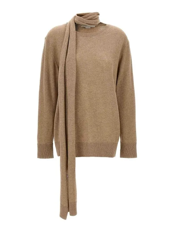 Stella Mccartney Pull Col Rond - Beige - Beige | 6K07973S25132505