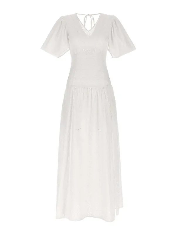 Le Twins Robe Au Genou - Blanc - Blanc - Femme | ROSELLINABIANCO