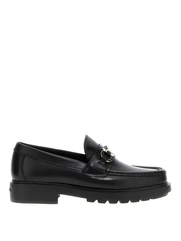 Ferragamo Mocassins - Gancini - Noir - Homme | 768108002
