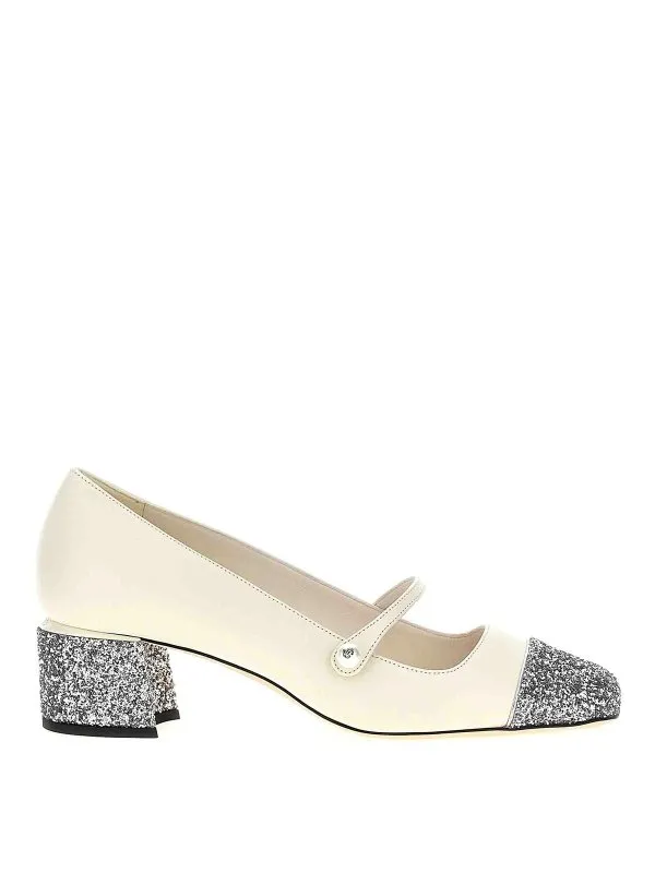 Jimmy Choo Chaussures À Talon - Blanc | ELISA45PJESILVERLATTE
