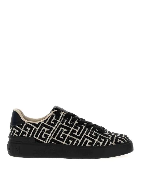Balmain Baskets - Blanc - Noir - Homme | DM1VI288TJCMEDK