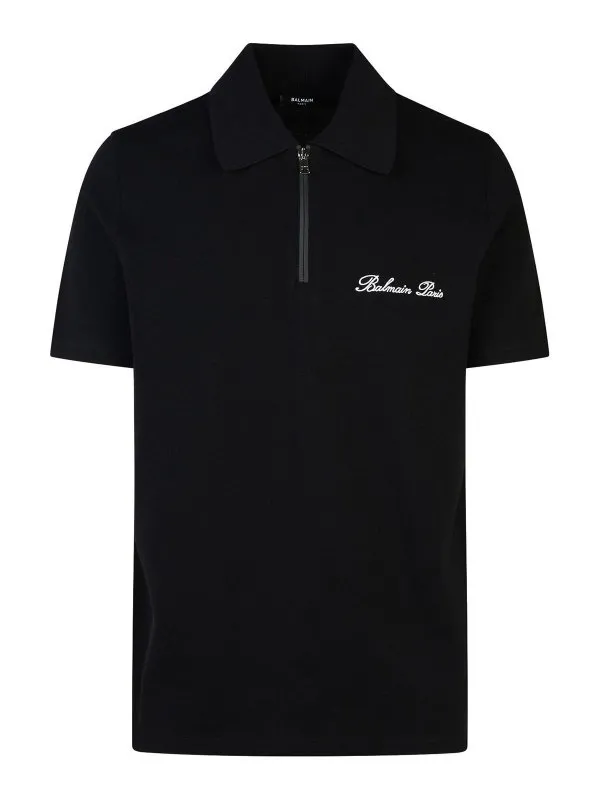 Balmain Polo - Noir - Noir - Homme | DH1GC028BC78EAB | thebs.com