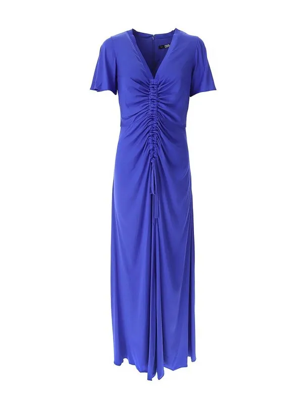 Karl Lagerfeld Maxi Robe - Bleu - Bleu - Femme | 241W1312172