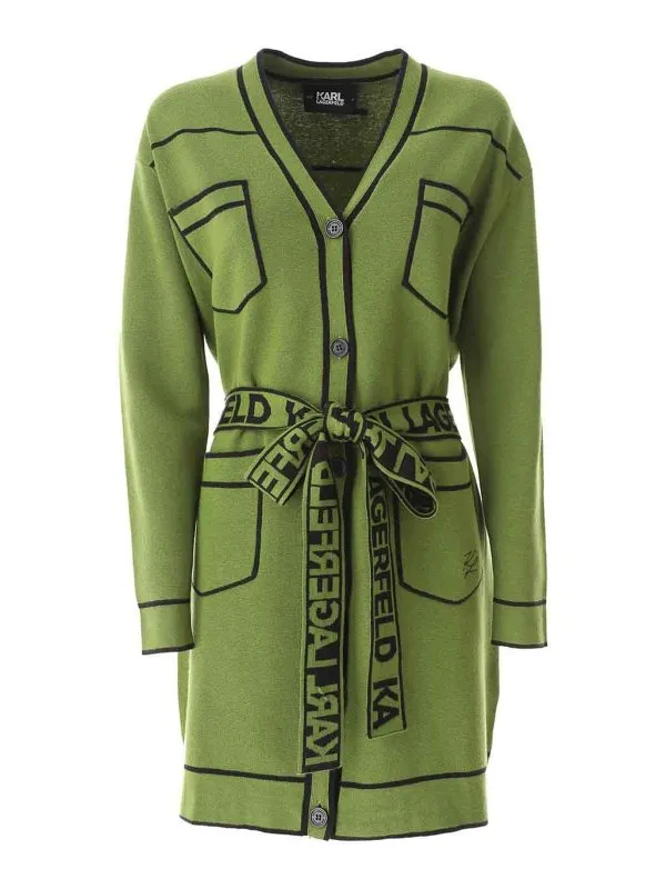 Karl Lagerfeld Cardigan - Vert - Vert - Femme | 221W2003477