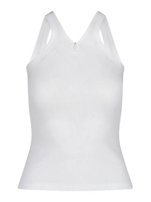 Courreges Top - Blanc - Blanc - Femme | 324JDE079JS01210001