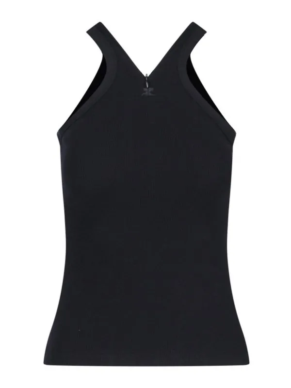 Courreges Top - Noir - Noir - Femme | 324JDE079JS01219999