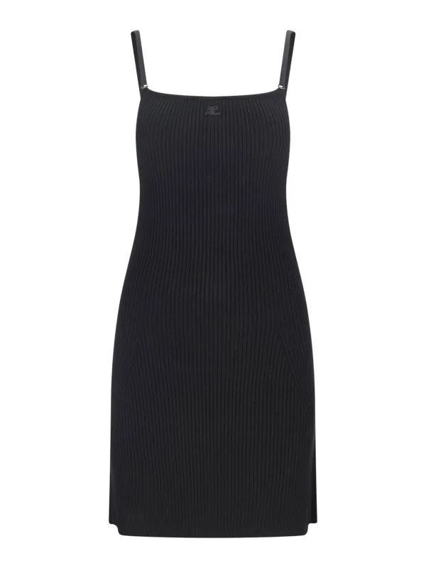 Courreges Robe Courte - Noir - Noir - Femme | 324MRO441FI00019999