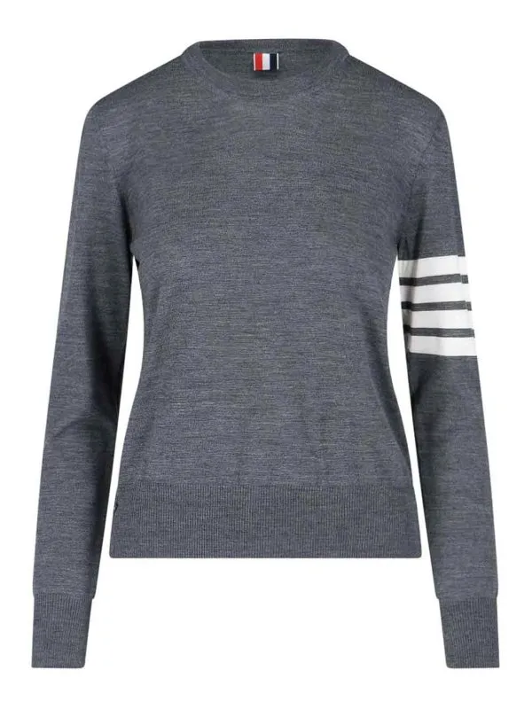 Thom Browne Pull Col Rond - Gris - Gris - Femme | FKA280AY1014035