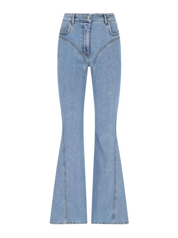 Mugler Jean Droit - Bleu - Bleu - Femme | 23W6PA03982476048