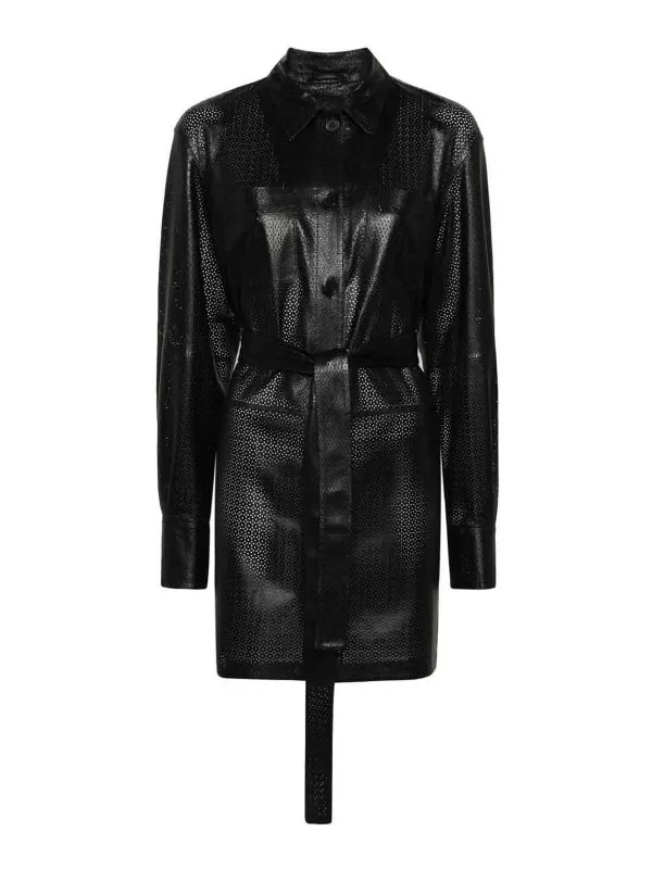 Desa 1972 Blouson En Cuir - Noir - Noir - Femme | K14059BLACK