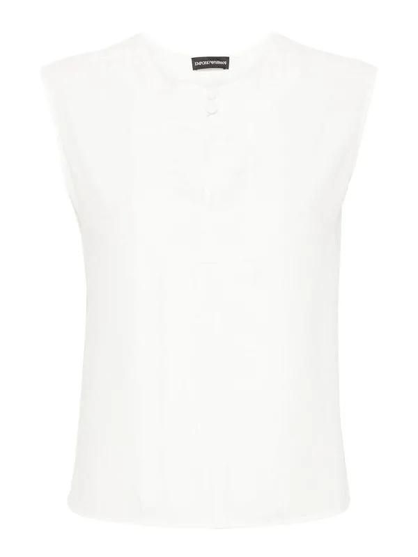 Emporio Armani Top - Blanc - Blanc - Femme | E3NK05F2325101