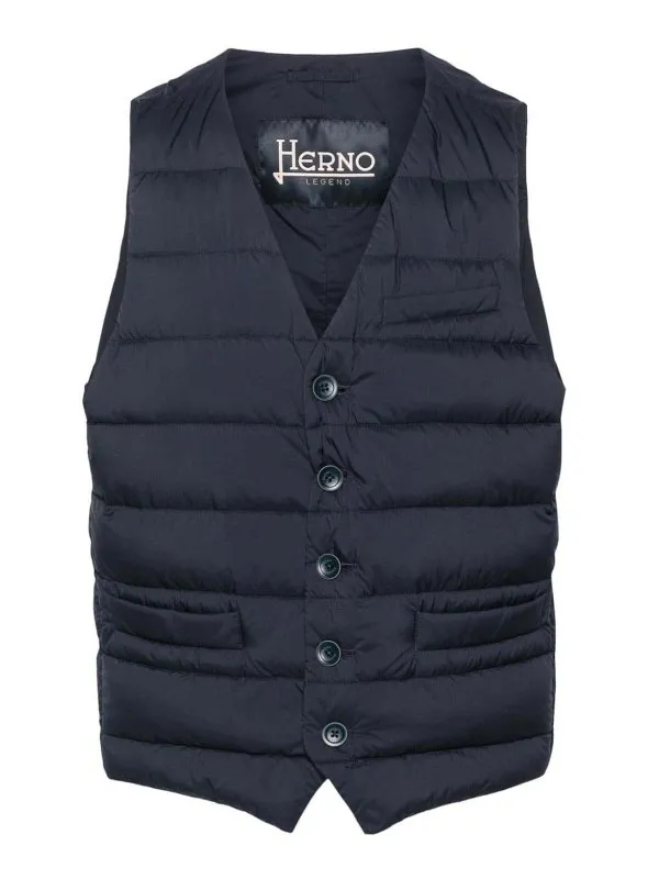 Herno Blouson Rembourré - Il Panciotto - Bleu | PI002ULE12456Z9202