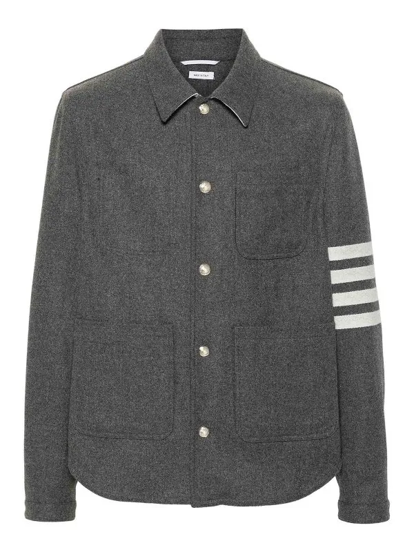Thom Browne Veste Casual - Gris - Gris - Homme | MJO220UF0522035