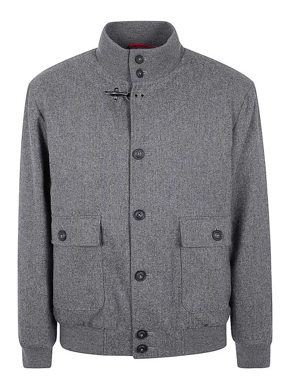 Fay Bomber - Gris - Gris - Homme | NAM11490690WGZB605