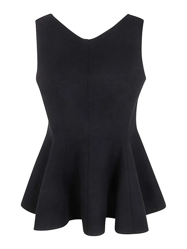 Lanvin Top - Noir - Noir - Femme | RWTO00414196H2410 | thebs.com