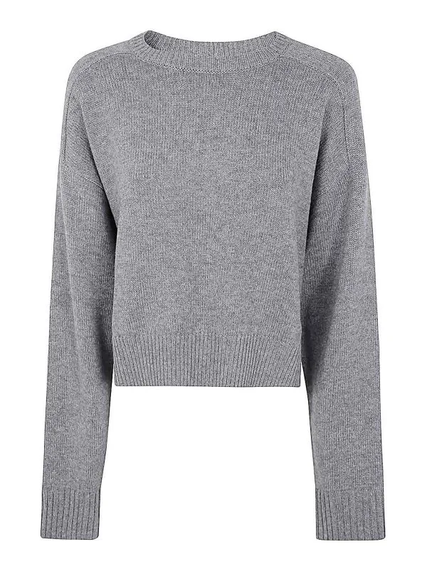 Loulou Studio Pull Col Rond - Gris - Gris - Femme | BRUZZIGREY