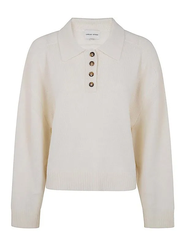 Loulou Studio Pull Col Rond - Blanc - Blanc - Femme | HOMEREIVORY