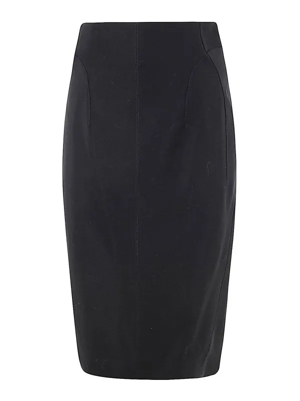 Mugler Jupe Midi - Noir - Noir - Femme | 24F1JU05421821999