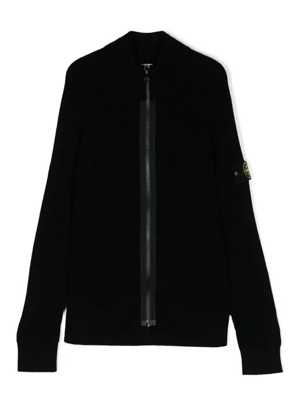 Stone Island Junior Pull Col Rond - Noir - Noir | 8116512C2V0029