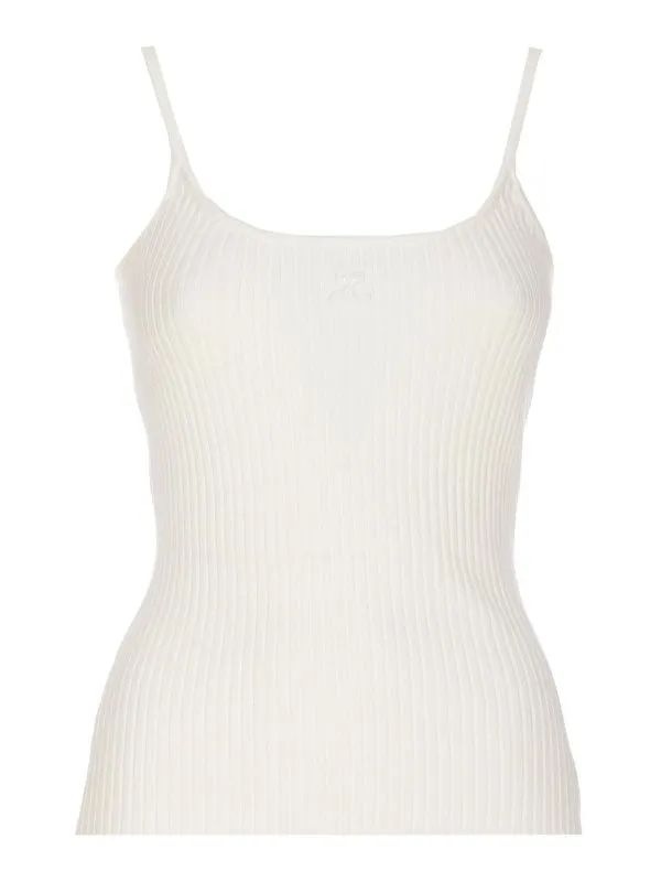 Courreges Top - Blanc - Blanc - Femme | PERMDE012FI00010001