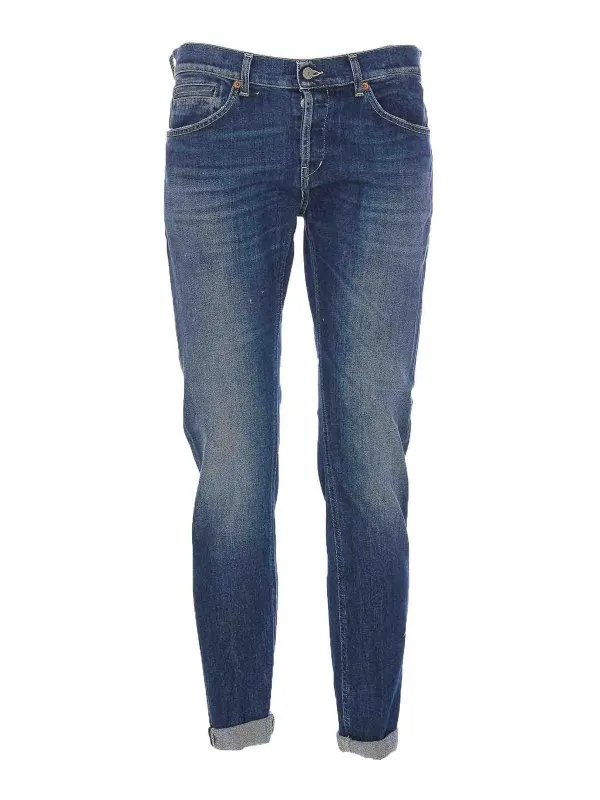 Dondup Jean Droit - George - Bleu - Homme | UP232DSE340HS3800