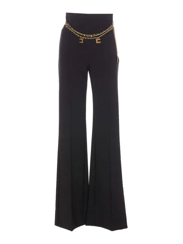 Elisabetta Franchi Pantalons Décontractés - Noir | PAT3546E2110