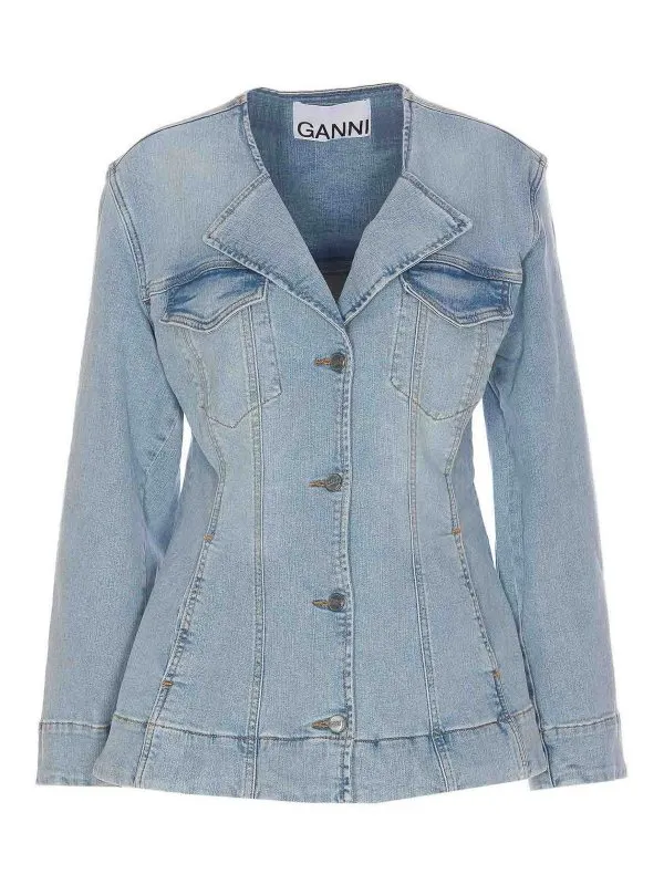 Ganni Veste En Jean - Denim - Denim - Femme | J1471091