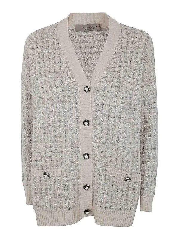 D. Exterior Cardigan - Bleu - Bleu - Femme | 5963214ONI