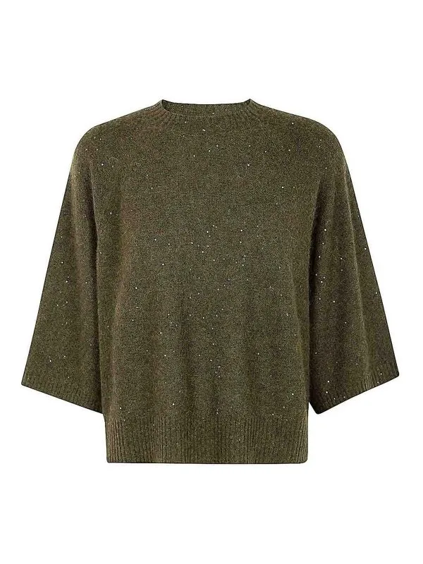 Fabiana Filippi Pull Col Rond - Vert - Vert | MAD214F067D2966157