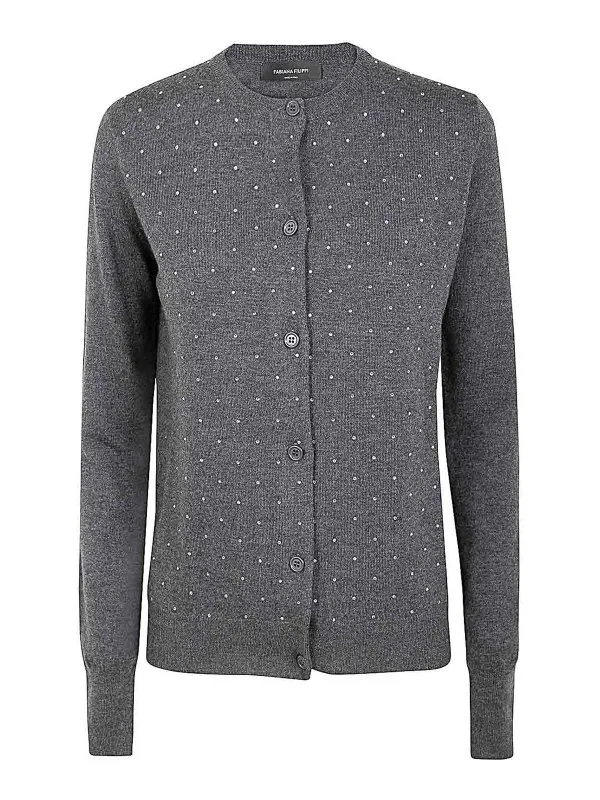 Fabiana Filippi Cardigan - Gris - Gris | MAD214F377I9318186