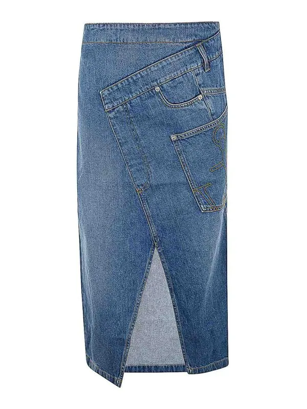 J.W. Anderson Jupe Midi - Bleu - Bleu - Femme | DK0023PG1164804