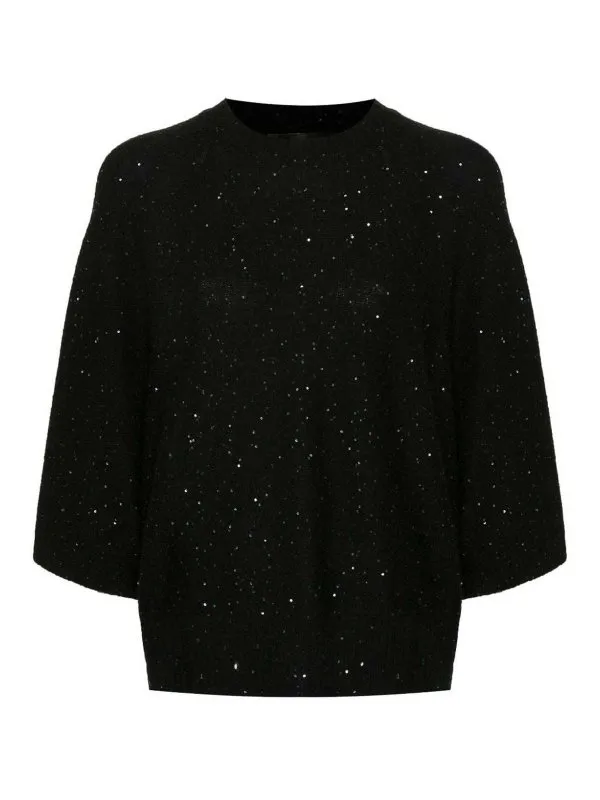 Fabiana Filippi Pull Col Rond - Noir - Noir | MAD214F067D296825