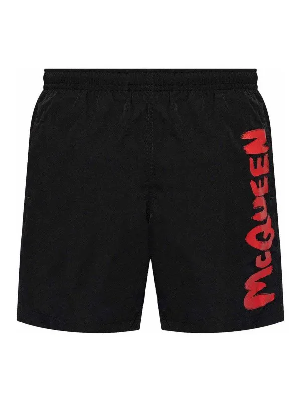 Alexander Mcqueen Maillot De Bain - Rouge - Noir | 6600604419Q1074