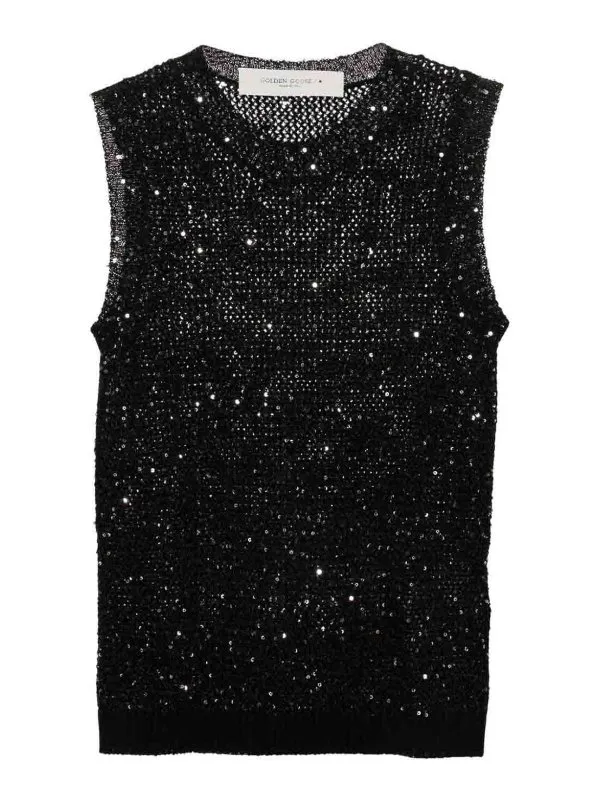 Golden Goose Pull Col Rond - Noir - Noir | GWP01922P00169190100