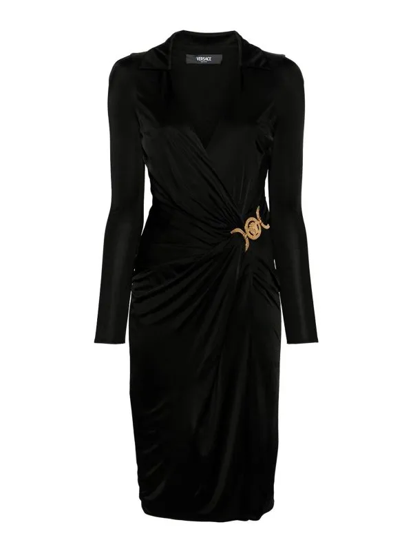 Versace Robe Au Genou - Noir - Noir - Femme | 10164121A101831B000