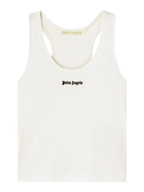 Palm Angels Top blanc - Blanc - Femme | PWAC020C99FAB0010110