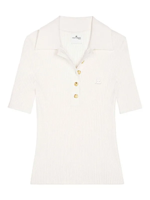 Courreges Polo - Blanc - Blanc - Femme | VESMPO029FI00010001